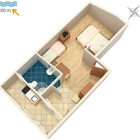 Studio Podaca 2613d דירה *